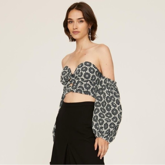 Bardot Broderie Off-Shoulder Top – Size Medium – Sexy & Stylish! - Picture 1 of 11